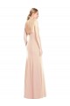 Nude Bateau Neck Sleeveless Open Back Long Prom Dress Canada Supplier