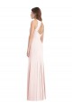 Pink Bateau Neck Sleeveless Open Back Long Prom Dress Canada Supplier