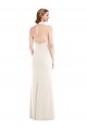 Ivory Halter Neck Sleeveless Low Back Long Prom Dress Canada Supplier