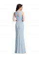Light Sky Blue Halter Neck Sleeveless Long Trumpet Prom Dress Canada Supplier