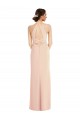 Nude Halter Neck Sleeveless Criss Cross Back Long Prom Dress Canada Supplier