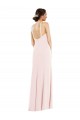 Pink Halter Neck Sleeveless Low Back Long Prom Dress Canada Supplier