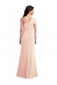 Nude One Shoulder Cap Sleeves Long Prom Dress Canada Supplier