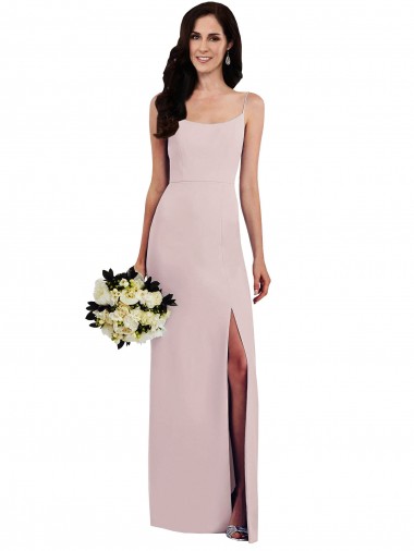 Spaghetti Straps Sleeveless V-Back Long Prom Dress Canada Supplier