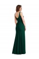 Midnight Green Square Neck Sleeveless Long Prom Dress Canada Supplier