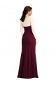 Burgundy Gold Strapless Sleeveless Long Prom Dress Canada Supplier