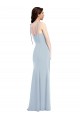 Light Sky Blue Strapless Sleeveless Low Back Long Prom Dresses Canada Supplier