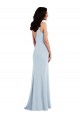 Light Sky Blue Spaghetti Straps Sleeveless Long Trumpet Prom Dress Canada Supplier