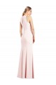 Pink V-Neck Sleeveless Keyhole Back Long Prom Dress Canada Supplier