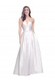 White Strapless Sleeveless Low Back Long Prom Dress Canada Supplier