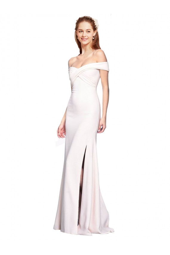 White Off the Shoulder Sleeveless Long Prom Dress Canada Supplier