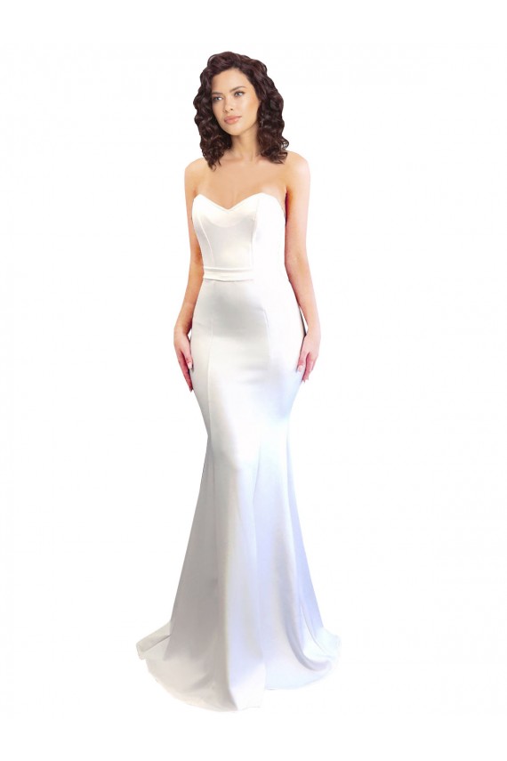 White High Neck Sleeveless Low Back Long Prom Dress Canada Supplier