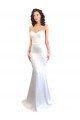 White High Neck Sleeveless Low Back Long Prom Dress Canada Supplier