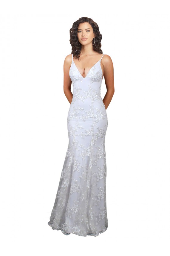 White High Neck Sleeveless Backless Long Prom Dress Canada Supplier