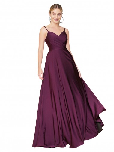 Wild Berry High Neck Sleeveless V-Back Long Prom Dress Canada Supplier